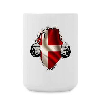 Denmark under the shirt - Large Mug 440 ml - white - Front