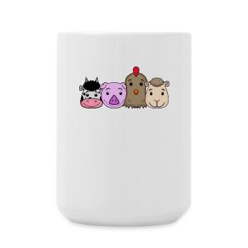 Niedliche Tiere - Große Tasse 440 ml - Weiß - Vorne
