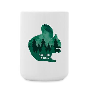 Environmental Protection Squirrel Climate Change - Large Mug 440 ml - white - Front