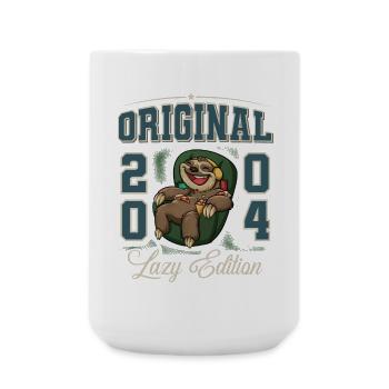 Year of birth 2004 Birthday Sloth 18th birthday - Large Mug 440 ml - white - Front