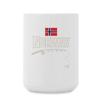 Norvège Fishing Angler Fishing Tour - Grande tasse 440 ml - blanc - Devant