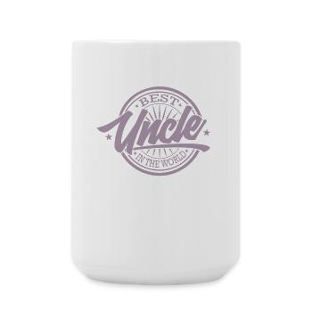 Family Uncle retro best uncle in the world - Large Mug 440 ml - white - Front