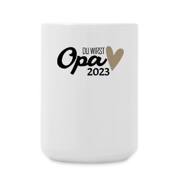 Opa 2023 - Opa werden - Bald Opa - Große Tasse 440 ml - Weiß - Vorne