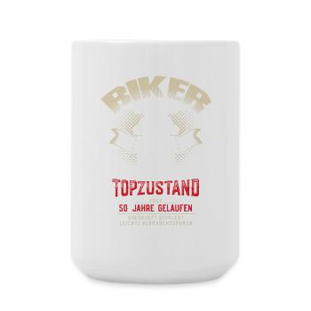 50. Geburtstag Biker Motorrad Motorradfahrer - Große Tasse 440 ml - Weiß - Vorne
