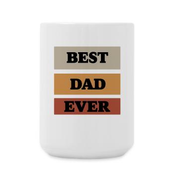 Best Dad Ever - Große Tasse 440 ml - Weiß - Vorne