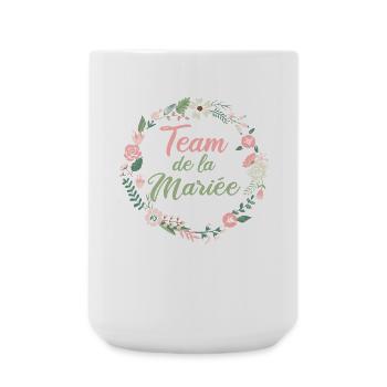 TEAM DE LA MARIÉE Cadeau EVJF original Jeune Fille - Grande tasse 440 ml - blanc - Devant