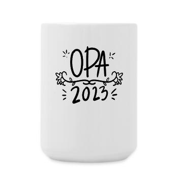 Opa 2023 - Opa werden - Bald Opa - Große Tasse 440 ml - Weiß - Vorne
