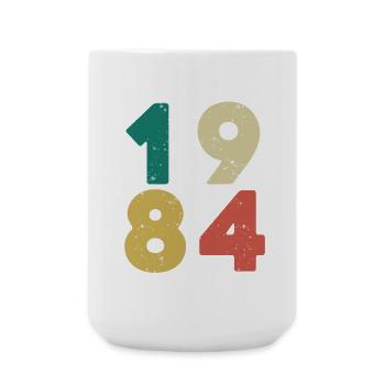 Jahrgang 1984 Retro Vintage - Große Tasse 440 ml - Weiß - Vorne