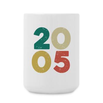 2005 - Millésime 2005 Rétro Vintage - Grande tasse 440 ml - blanc - Devant