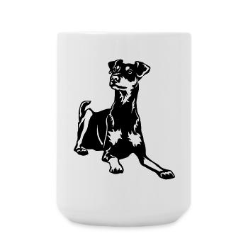 Pinscher allemand - Grande tasse 440 ml - blanc - Devant