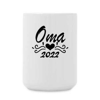 Oma 2022 - Werdende Oma 2022 - Große Tasse 440 ml - Weiß - Vorne