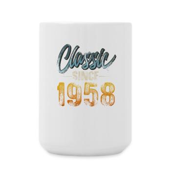1958 Year of birth Birthday Year of construction Vintage - Large Mug 440 ml - white - Front