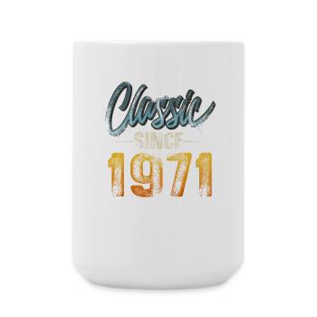 1971 Year of birth Birthday Year of construction Vintage - Large Mug 440 ml - white - Front