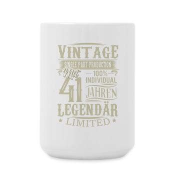 41. Geburtstag Vintage Legendär - Große Tasse 440 ml - Weiß - Vorne