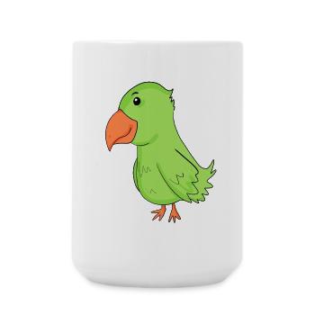 Papagei - Große Tasse 440 ml - Weiß - Vorne