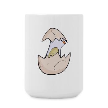 Bébé Pigeon - Bébé Oiseau - Grande tasse 440 ml - blanc - Devant