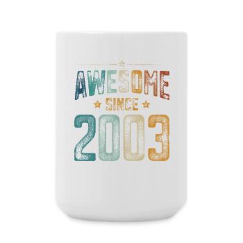 2003 Naissance Année de naissance - Grande tasse 440 ml - blanc - Devant
