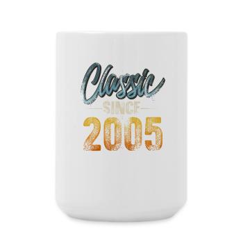 2005 Year of birth Birthday Year of construction Vintage - Large Mug 440 ml - white - Front