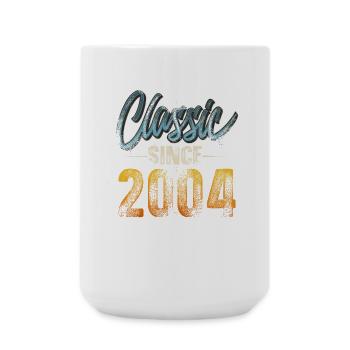 2004 Geburtsjahr Geburtstag Baujahr Vintage - Große Tasse 440 ml - Weiß - Vorne