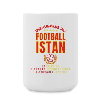 Bienvenue au FOOTBALLISTAN - Humour Football - Grande tasse 440 ml - blanc - Devant