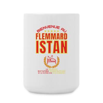 Bienvenue au FLEMMARDISTAN - Humour Zen - Grande tasse 440 ml - blanc - Devant