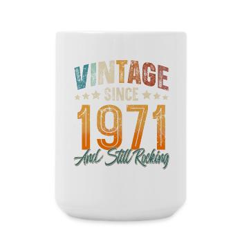 1971 Year of birth Birthday Year of construction Vintage - Large Mug 440 ml - white - Front