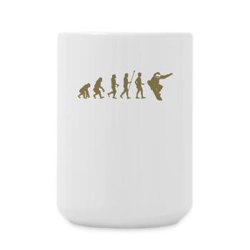 Snowboarder Evolution Geschenkidee - Große Tasse 440 ml - Weiß - Vorne