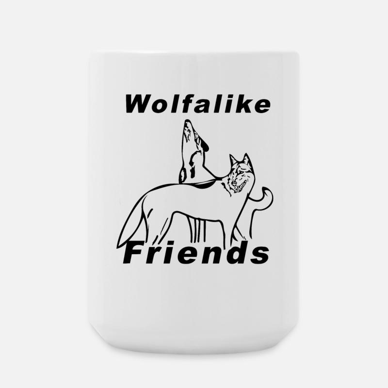 Wolfalike Logo - Große Tasse 440 ml - Weiß