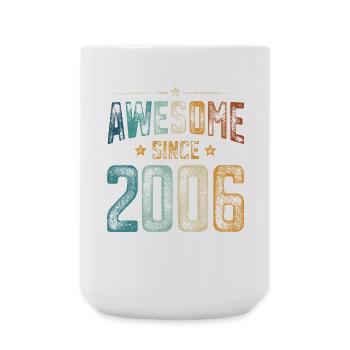 2006 Born 18th birthday Year of birth - Large Mug 440 ml - white - Front