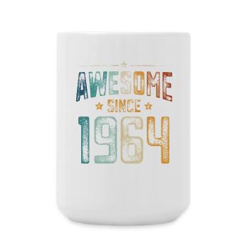1964 Naissance Anniversaire Année de naissance - Grande tasse 440 ml - blanc - Devant