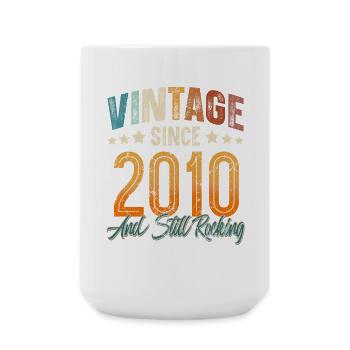 2010 Année de naissance Anniversaire Année de construction Millésime - Grande tasse 440 ml - blanc - Devant