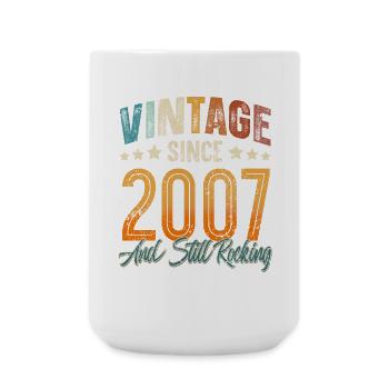 2007 Geburtsjahr Geburtstag Baujahr Vintage - Große Tasse 440 ml - Weiß - Vorne