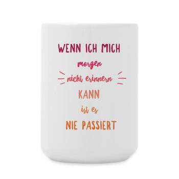 Alkohol Saufspruch Malle Party - Große Tasse 440 ml - Weiß - Vorne