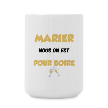 Humour EVG Cadeau Futur Marié Garçon Mariage Team - Grande tasse 440 ml - blanc - Devant