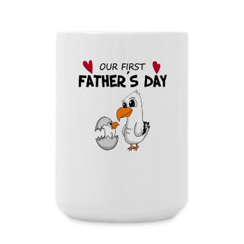 Father's Day Gift - Our First Father's Day - Large Mug 440 ml - white - Front