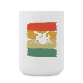 Schlagzeug - Große Tasse 440 ml - Weiß - Vorne