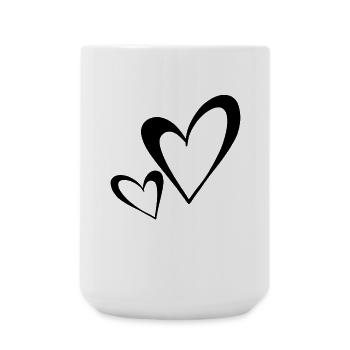 Cœur - Grande tasse 440 ml - blanc - Devant
