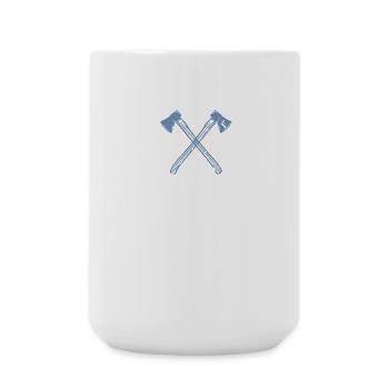 Axt gekreuzte Äxte - Große Tasse 440 ml - Weiß - Vorne