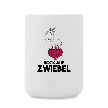 Zwiebel Ziege Ziegenbock - Große Tasse 440 ml - Weiß - Vorne