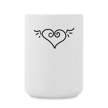Ange du cœur - Grande tasse 440 ml - blanc - Devant