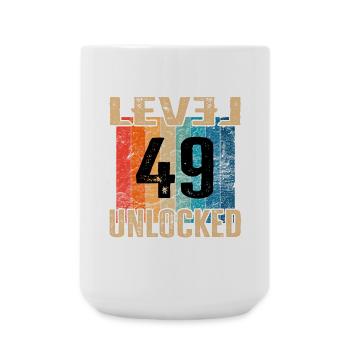 Birthday Happy Birthday Level Unlocked 49 years - Large Mug 440 ml - white - Front