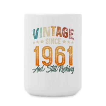 1961 Year of birth Birthday Year of construction Vintage - Large Mug 440 ml - white - Front