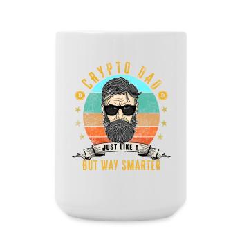 Bitcoin Crypto Dad like a normal Dad - Large Mug 440 ml - white - Front