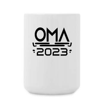 Oma 2023 - Werdende Oma 2023 - Große Tasse 440 ml - Weiß - Vorne
