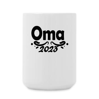 Oma 2023 - Werdende Oma 2023 - Große Tasse 440 ml - Weiß - Vorne