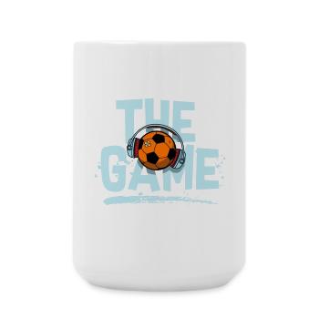 Game Beats: Fußball mit Kopfhörern - Große Tasse 440 ml - Weiß - Vorne