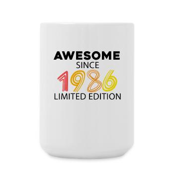 tastic since 1986 - born in 1986 - Large Mug 440 ml - white - Front