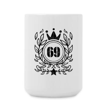 69 - Année de naissance Année de naissance 1969 - Grande tasse 440 ml - blanc - Devant