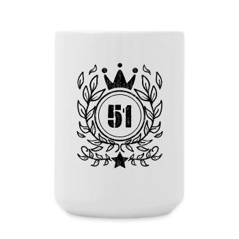 51 - Born year Year of birth 1951 - Large Mug 440 ml - white - Front