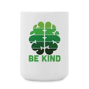 Be Kind To Your Mind Green Mental Health - Large Mug 440 ml - white - Front